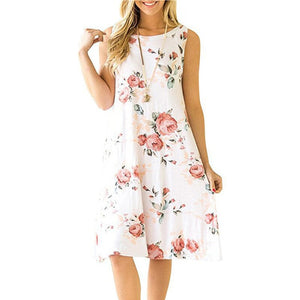 Sleeveless Print Tank Dress