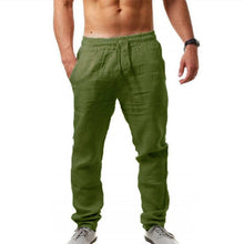 Load image into Gallery viewer, Cotton linen breathable solid color pants
