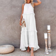 Load image into Gallery viewer, Sleeveless Sling Loose Waist Irregular Cake Dress
