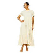 Load image into Gallery viewer, Button Solid Color Ruffled Plus Size Dress
