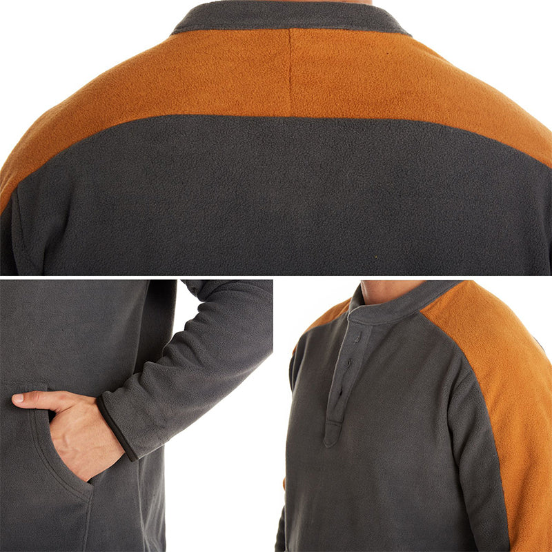 Color-block Reversible Fleece Jacket