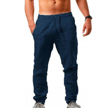 Load image into Gallery viewer, Cotton linen breathable solid color pants
