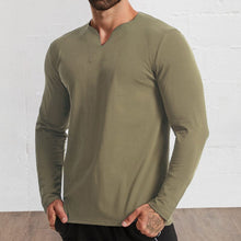 Load image into Gallery viewer, V-neck Long-sleeved T-shirt
