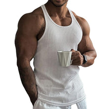 Load image into Gallery viewer, Men&#39;s Stripe Solid Color Sports Vest

