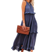 Load image into Gallery viewer, Sleeveless Sling Loose Waist Irregular Cake Dress
