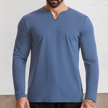 Load image into Gallery viewer, V-neck Long-sleeved T-shirt
