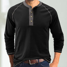 Load image into Gallery viewer, Soft Cotton Fabric Henley Collar T-Shirt
