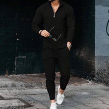 Load image into Gallery viewer, Men&#39;s Long Sleeve Athleisure Zip Stand Collar Suit

