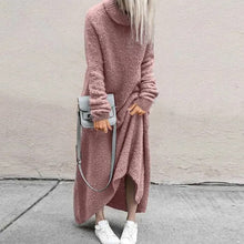 Load image into Gallery viewer, Solid Color Turtleneck Dress
