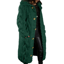 Load image into Gallery viewer, Hand-Knitted Thick-Line Jumper Coat
