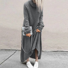 Load image into Gallery viewer, Solid Color Turtleneck Dress
