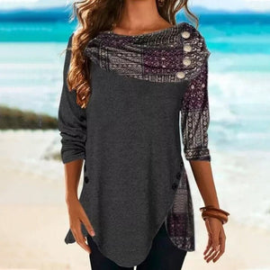 Buttoned Loose Panels T-shirt