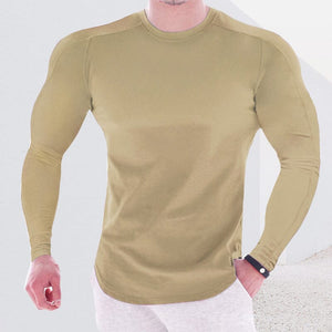 Muscle Long Sleeve Stretch T-Shirt