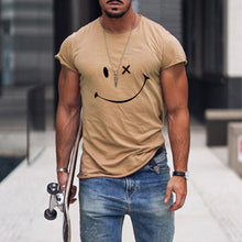 Load image into Gallery viewer, Men&#39;s Smile Round Neck Short Sleeve T-shirt
