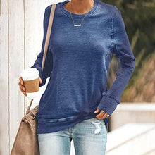 Load image into Gallery viewer, Crew Neck Solid Color Sweatshirt
