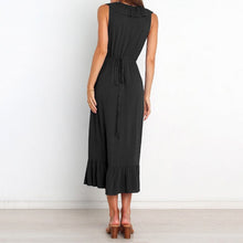 Load image into Gallery viewer, V Neck Ruffle Sleeveless Dress
