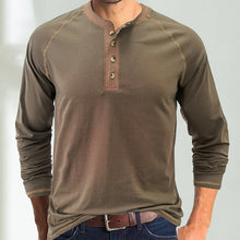 Load image into Gallery viewer, Soft Cotton Fabric Henley Collar T-Shirt
