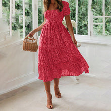 Load image into Gallery viewer, Puff Sleeve Floral Long Dress
