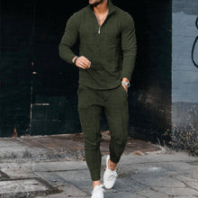 Load image into Gallery viewer, Men&#39;s Long Sleeve Athleisure Zip Stand Collar Suit
