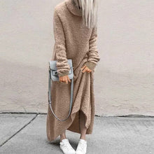 Load image into Gallery viewer, Solid Color Turtleneck Dress
