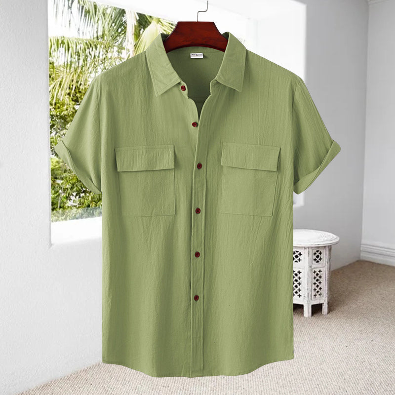 Men's Linen Short Sleeve Shirt