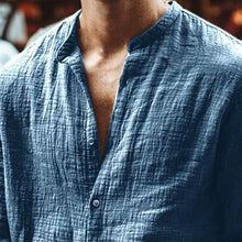 Load image into Gallery viewer, Solid Color Casual Stand Collar Long Sleeve Shirt
