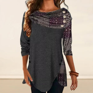 Buttoned Loose Panels T-shirt