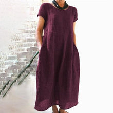 Load image into Gallery viewer, Loose Solid Color Dress( Smaller than normal size,please order at least 1 size up)
