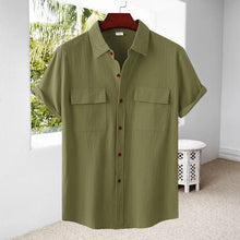 Load image into Gallery viewer, Men&#39;s Linen Short Sleeve Shirt
