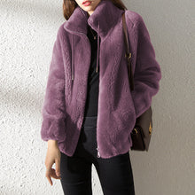 Load image into Gallery viewer, Padded Coat Stand-collar Double-faced Fleece Jacket
