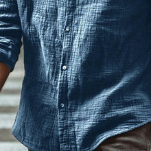 Load image into Gallery viewer, Solid Color Casual Stand Collar Long Sleeve Shirt
