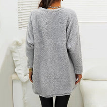 Load image into Gallery viewer, Pocket Crew Neck Casual Warm Long Sleeve T-Shirt Dress
