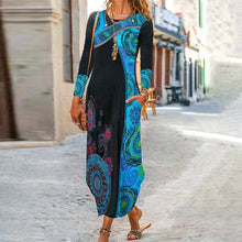 Load image into Gallery viewer, Ethnic Print Long Sleeve Dress
