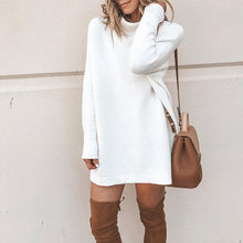 Load image into Gallery viewer, Mid Collar Sweater Dress
