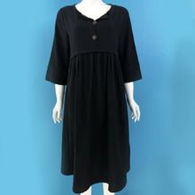 Load image into Gallery viewer, Cotton Linen Solid Color Long Dress with Pockets
