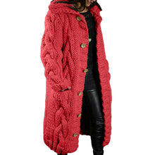 Load image into Gallery viewer, Hand-Knitted Thick-Line Jumper Coat
