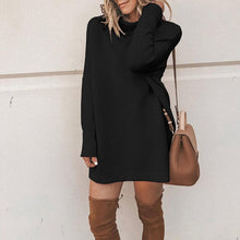 Load image into Gallery viewer, Mid Collar Sweater Dress
