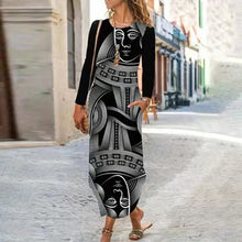 Load image into Gallery viewer, Ethnic Print Long Sleeve Dress
