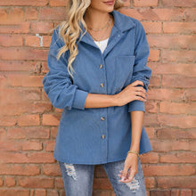 Load image into Gallery viewer, Buttoned Long Sleeve Check Jacket
