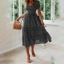 Load image into Gallery viewer, Puff Sleeve Floral Long Dress
