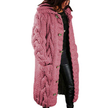 Load image into Gallery viewer, Hand-Knitted Thick-Line Jumper Coat
