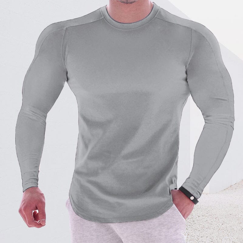 Muscle Long Sleeve Stretch T-Shirt