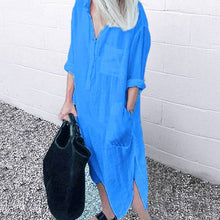 Load image into Gallery viewer, Casual Solid Color Pocket Dress
