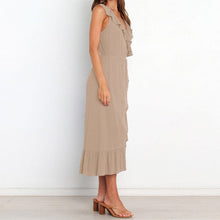 Load image into Gallery viewer, V Neck Ruffle Sleeveless Dress
