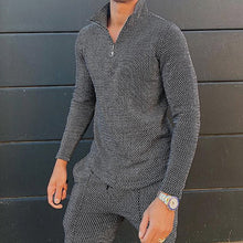 Load image into Gallery viewer, Men&#39;s Long Sleeve Athleisure Zip Stand Collar Suit
