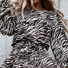 Load image into Gallery viewer, Women&#39;s Round Neck Long Sleeve Pullover Dress
