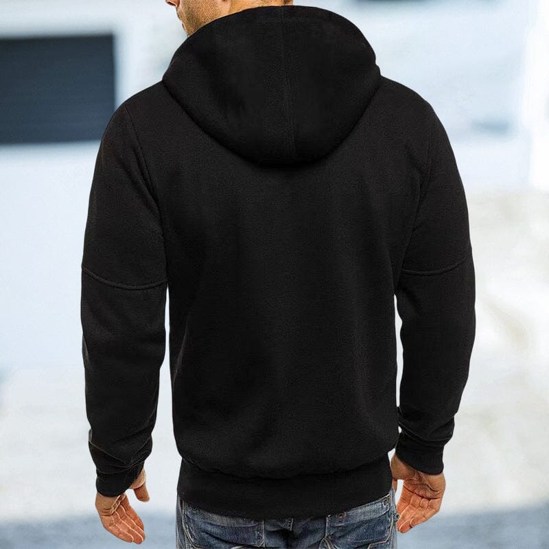 Mens Full-Zip Hooded Fleece Sweatshirt