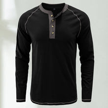 Load image into Gallery viewer, Soft Cotton Fabric Henley Collar T-Shirt
