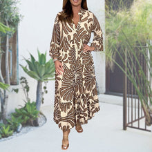 Load image into Gallery viewer, Printed Button Up Maxi Dress
