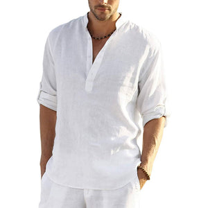 Men's Cotton Linen Hippie Casual T-Shirt